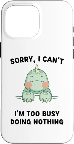 Miniatura 18 de iPhone 16 Sorry, I Can't I'm Too Busy Doing Nothing Sleeping Dinosaur Case