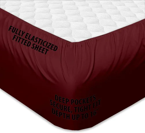 Miniatura 3 de Rajlinen Split Queen Sheet Sets for Adjustable Beds - Sheets for Sleep Number Bed 15" Deep Pocket - 100% Cotton Split Queen Bed Sheet Set - Split