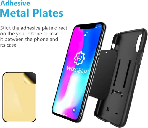 Miniatura 7 de WixGear - Soporte magnético para teléfono para automóvil, soporte magnético universal para tablero, para teléfonos celulares y mini tabletas