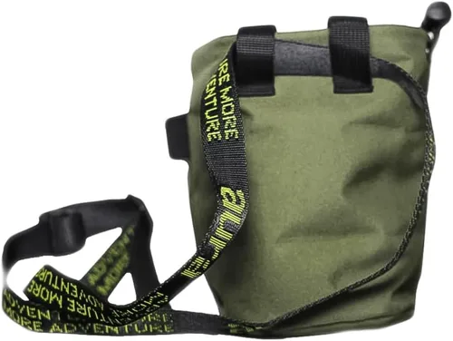 Miniatura 2 de Aura - Bolsa de tiza para escalada en roca, bolsa de tiza Bouldering con forro polar, cierre de cordón y soporte para cepillo, cinturón ajustable