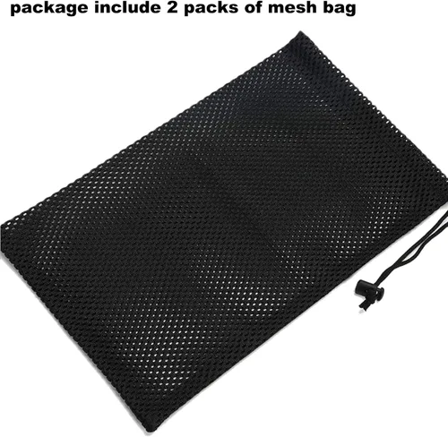 Miniatura 5 de Bolsa de malla para bomba de estanque, 2 paquetes de 12.2 x 15.9 pulgadas, bolsa de barrera de bomba con cordón, bolsas negras para piscina