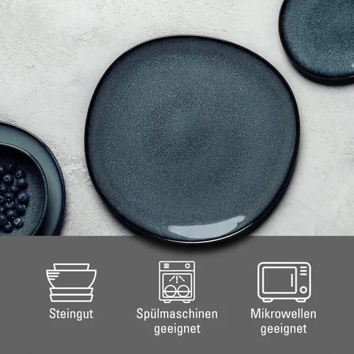 Miniatura 3 de like. by Villeroy & Boch Lave Gris - Plato para servir, 12.5 x 12.5 x 1.25 pulgadas