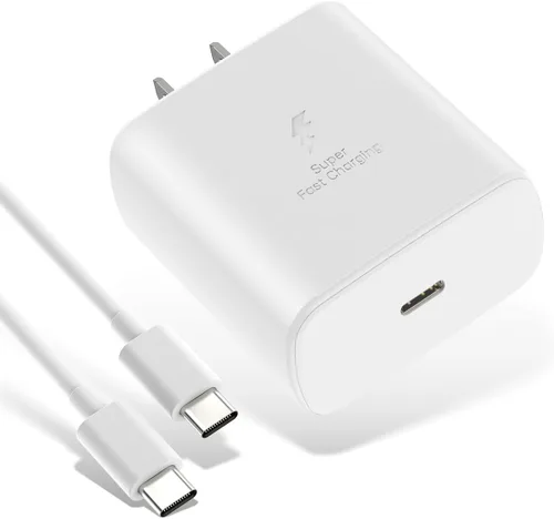 Cargador Samsung de 45 W, carga súper rápida, USB tipo C, PD PPS para Samsung Galaxy S26 S25 S24 S23 S22 Ultra Plus Tab S8 S7 Fe Ultra Plus S21 A53