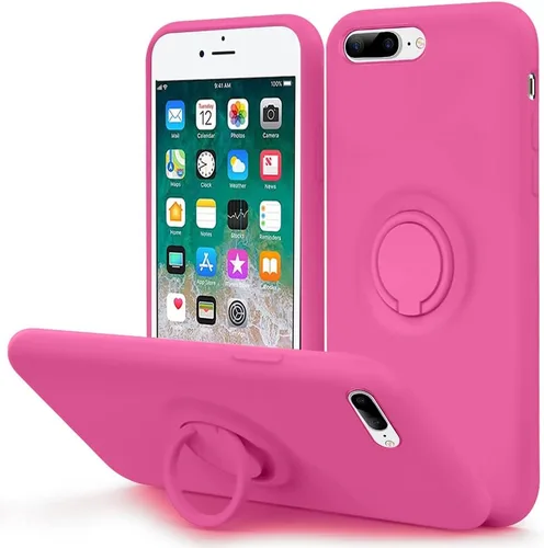 Miniatura 14 de MOCCA - Funda protectora con soporte de anillo, forro de microfibra supersuave y antiarañazos, de cuerpo completo y a prueba de golpes para iPhone 7