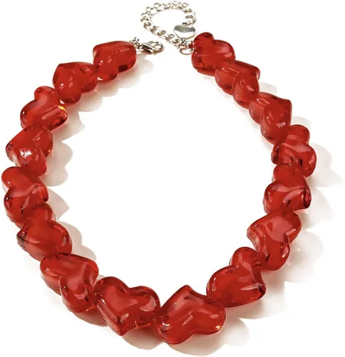 Moda Big Star resina semilla gargantilla corazón colorido caramelo color acrílico collar con cuentas grandes Strand Collares para mujeres niñas