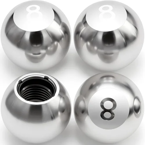 Miniatura 31 de 4 piezas tapas de vástago de válvula de neumático estilo bola 8, cubiertas universales de vástago de válvula de neumático con núcleo de cobre a