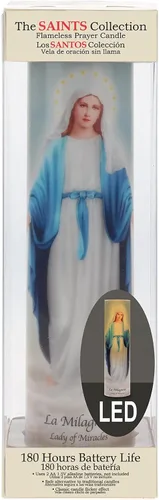 Miniatura 5 de Stonebriar Señora de los milagros LED sin llama Devocional (paquete de 2)