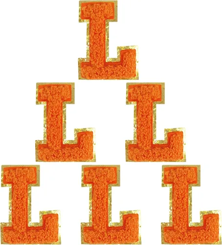 Miniatura 97 de 6 piezas de parches de letras de chenilla autoadhesivas, parches de letras preppy de 2 pulgadas para bolsos, ropa y sombreros, grandes pegatinas