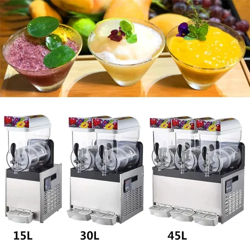Miniatura 7 de Máquina de granizado de hielo, máquina comercial de bebidas granizadas, máquina de enfriamiento para hacer bebidas, máquina de granizado de bebidas