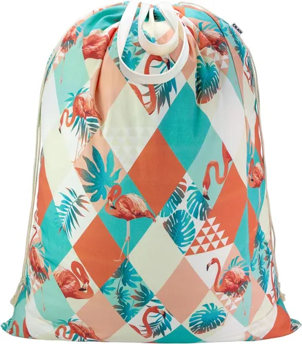 Miniatura 11 de Bolsa de Lona para Ropa Sucia de 33" x 35", Bolsa de Lavandería de Algodón Grueso con Asas y Cordón, Extra Grande de Servicio Pesado Lavable, Forro