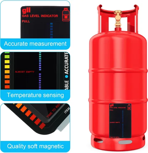 Miniatura 3 de Indicador de nivel de gas, indicadores de nivel de combustible, etiqueta engomada para tanque de propano pequeño, para el hogar, cocina, barbacoas
