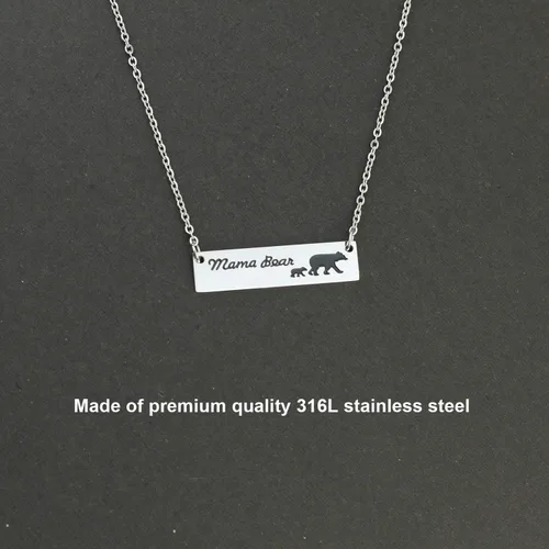 Miniatura 2 de Momma Bear Necklace with 1 Cub Mama Bear Necklace 1 Cub