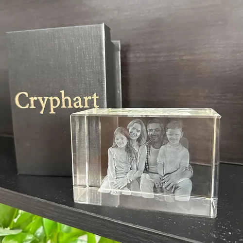 Miniatura 9 de Foto de cristal 3D personalizada, regalos personalizados para mujeres, esposa, hombres, mamá, papá, para ella, para él Foto grabada con láser