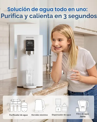 Miniatura 2 de Waterdrop K19-H Sistema de ósmosis inversa de encimera [Agua caliente al instante], Filtro de agua de ósmosis inversa para encimera, Proporción