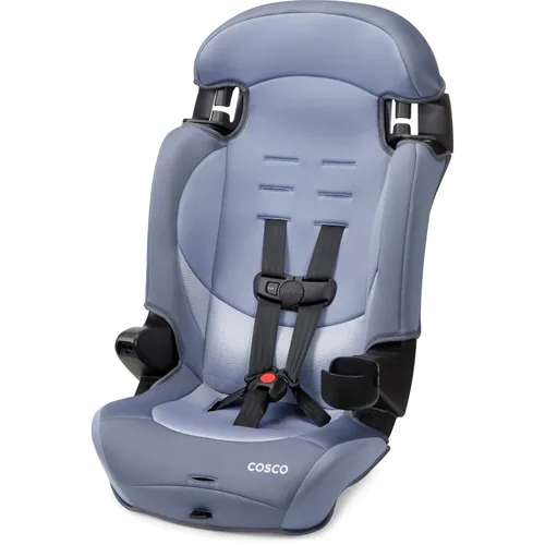 Cosco Kids Finale DX - Asiento elevador 2 en 1 para automóvil, orientado hacia adelante (40-65 libras) y refuerzo de respaldo alto con Ondas