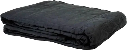 Mytee Products Manta pequeña negra amortiguadora de sonido con ojales, 48 x 48 pulgadas, manta móvil con absorción de sonido, tejido de 1 paquete