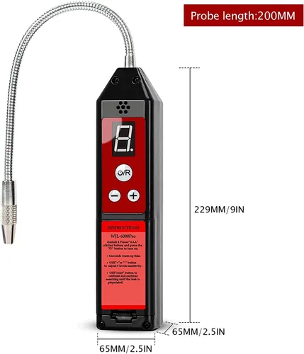 Miniatura 2 de Wale&Morn Detector de fugas para fugas de gas halógeno, Detector de fugas de refrigerante de aire acondicionado con luz indicadora HVAC R22 R410A