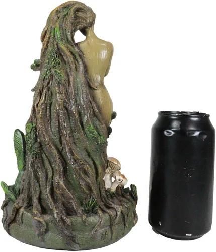 Miniatura 7 de Ebros Gift Whispering Forest Celta Greenman Árbol Mujer Gaia Ent Retorno Incienso Cono Quemador Aroma Aroma Estatuilla Diosa Cuernos Árbol