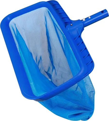 EcoNour Red de desnatador de piscina, rastrillo profesional de malla ultra fina para limpiar hojas y escombros, marco fuerte que se adapta a postes