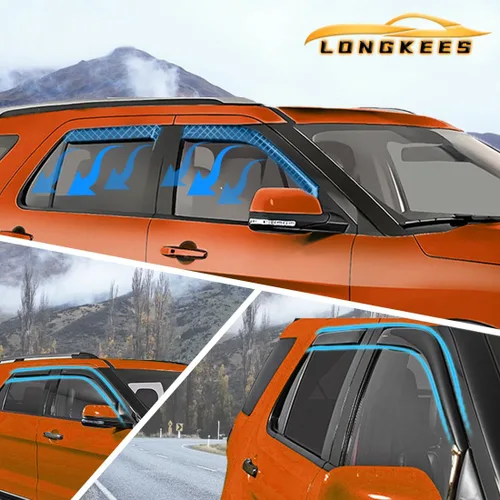Miniatura 5 de Viseras de ventana en canal, protectores de lluvia compatibles con Mazda CX-5 2017-2025 (2017-2025) - Deflectores de ventilación de policarbonato