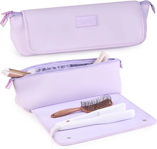 Miniatura 13 de BAREFOOT CARIBOU Bolsa de viaje para herramientas para el cabello y alfombrilla resistente al calor para planchas, alisadoras, rizadores