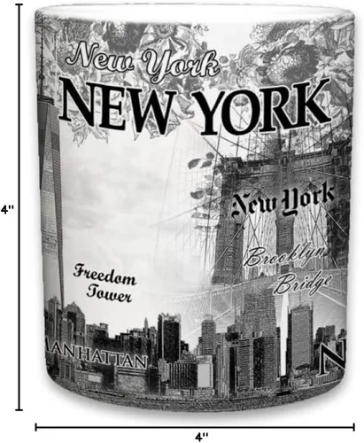 Miniatura 7 de Sweet Gisele Tazas de la ciudad de Nueva York Taza de cerámica NYC Taza de café del horizonte del centro de Manhattan Edificio Empire State