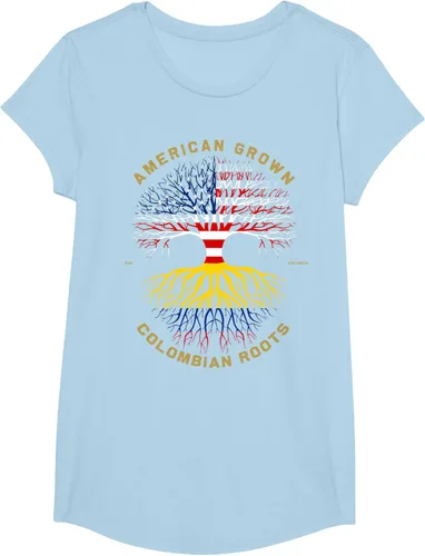 Miniatura 13 de Camiseta de regalo con la bandera de Estados Unidos con árbol de raíces colombianas