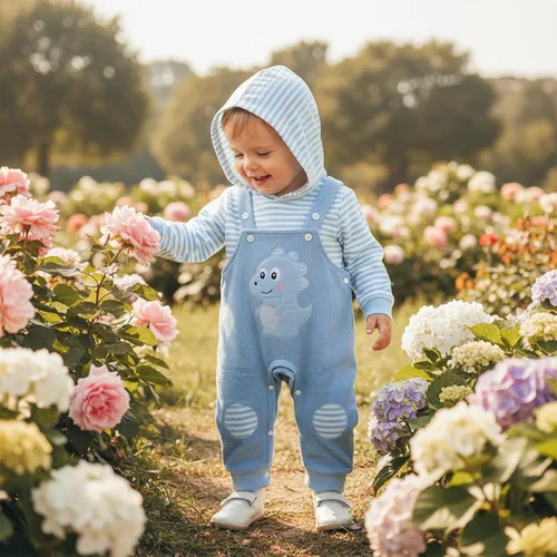 Miniatura 138 de Conjunto de ropa de otoño e invierno para bebé y niño, sudadera larga con capucha y pantalones para niños pequeños, 6, 12, 18, 24 meses, 2T