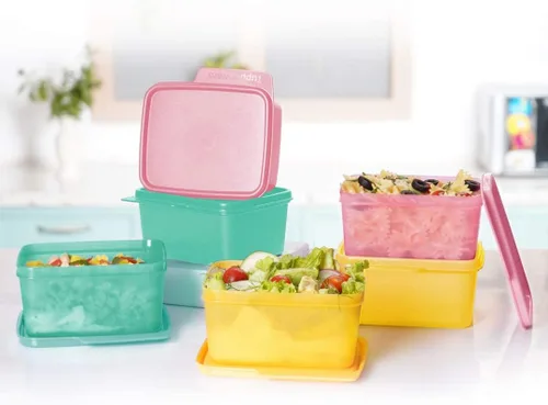 Miniatura 2 de Tupperware Contenedor de refrigerador cuadrado Mantenga la pestaña 16.9 fl oz 6pc
