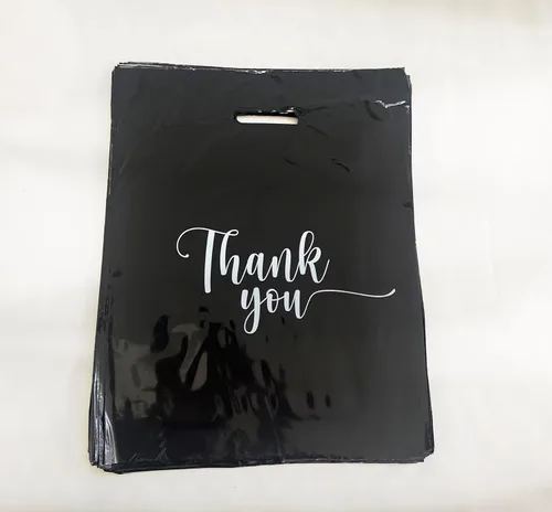 Miniatura 4 de BOLSAS DE ALMACENAMIENTO PARA TIENDA DE MERCANCÍAS "GRACIAS", diferentes tamaños 12 x 15 cm, 15 x 20 cm, 20 x 30 cm de 1,25 mm. Paquetes de Negro