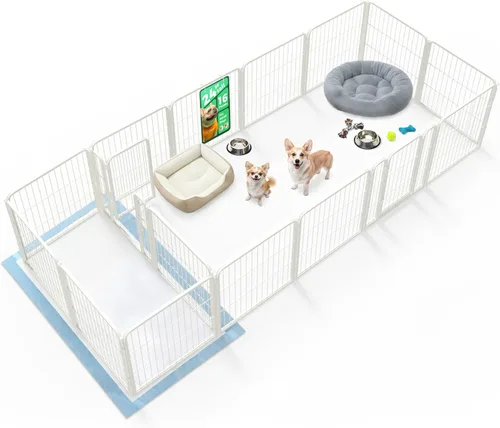 Miniatura 46 de FXW Homeplus Unleashed Corralito para Perros de Interior - Juego Sin Estrés y Seguro, Resistente de 24 Pulgadas 4 Paneles Corral para Cachorros