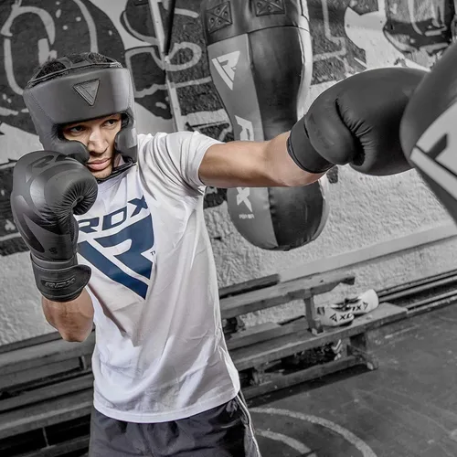 Miniatura 7 de RDX Guantes de boxeo Sparring Muay Thai Pro Training, Maya Hide Leather, Kickboxing Heavy Punching Bag Focus Mitts Pads Double End Ball Trainout