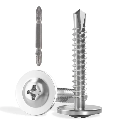 Miniatura 11 de VGBUY 170 tornillos autoperforantes para metal, tornillos autorroscantes de chapa metálica de acero inoxidable 410 #10 x 3/4 pulgadas, tornillos