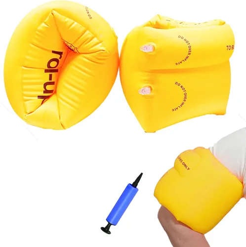 Miniatura 14 de Flotadores inflables para brazos, bandas para el brazo, flotador de tubo de natación para adultos, playa, flotador, fiesta, piscina Rosa