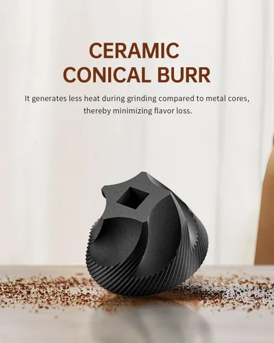 Miniatura 6 de CIRCLE JOY Mini molinillo de café manual con 40 ajustes externos ajustables y rebabas cónicas de cerámica, molinillo de café portátil de acero