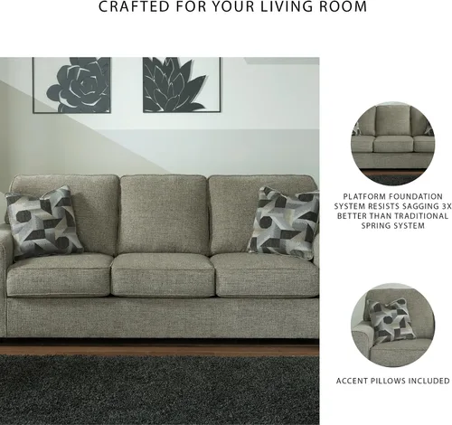 Miniatura 5 de Signature Design by Ashley Sofá Cascilla Casual, Gris Claro