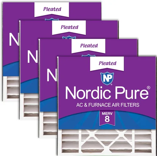 Miniatura 28 de Nordic Pure 20 x 20 x 5 (19_11/16 x 20_11/16 x 4_15/16) Air Bear 259112-103 MERV 12 filtros de aire, paquete de 4
