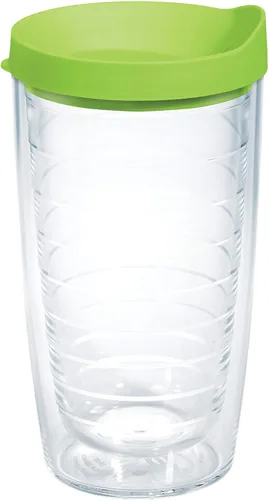 Miniatura 28 de Taza de viaje Tervis de doble pared transparente y colorida con tapa fabricada en Estados Unidos mantiene las bebidas frías y calientes, 24 onzas