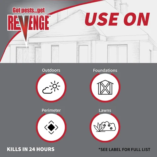 Miniatura 5 de REVENGE - Gránulos asesinos de hormigas, 1.5 lb. Tratamiento perimetral de acción rápida listo para usar para matar hormigas, pulgas y cucarachas