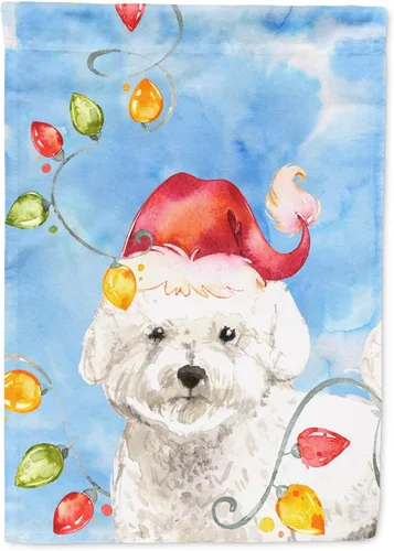 Miniatura 53 de Caroline's Treasures CK2484GF - Bandera decorativa para jardín de Alaskan Malamute con luces de Navidad, bandera decorativa para patio exterior