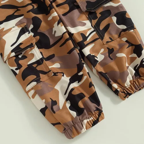 Miniatura 40 de Mandizy Conjunto de ropa de otoño para bebé niña pequeña, sudadera de manga larga con estampado de letras bendecidas, pantalones de camuflaje