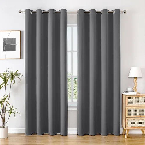 Miniatura 30 de ChrisDowa - Cortinas de cenefa pequeñas para cocina, cortinas cortas con ojales y aislamiento térmico para oscurecer la sala y habitación