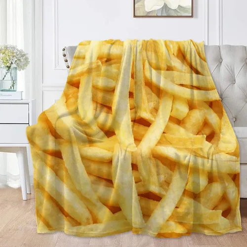 Miniatura 27 de Manta de frijoles horneados 3D para niñas, niños, suave y acogedora manta de vellón divertida para cama, sofá, sillas, para todas las estaciones
