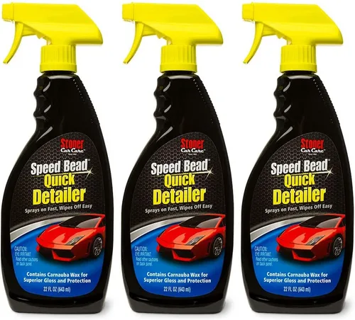 Stoner Car Care 92354-3PK Speed Bead Quick Detailer Spray – Spray de detalle rápido para polvo, manchas y contaminantes ligeros – Mejora el brillo y