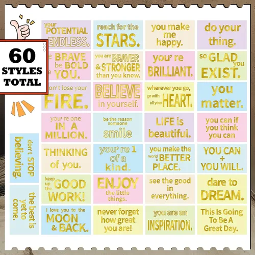 Miniatura 7 de Jinei 300 tarjetas inspiradoras de afirmación a granel, tarjetas de regalo motivacionales positivas diarias pequeñas, pequeñas citas de aliento