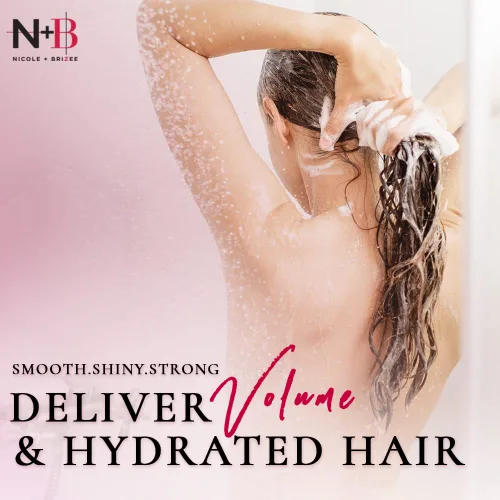 Miniatura 5 de Nicole + Brizee N+B Volume Shampoo + Acondicionador Set Sin sulfato Sin parabenos Fortalece, hidrata, da volumen, nutre Para todo