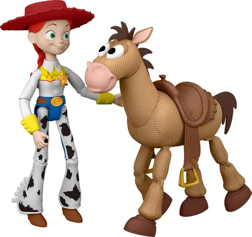 Miniatura 4 de Mattel Disney and Pixar Toy Story 5 - Figuras de acción de 7 pulgadas, 2 unidades, Jessie & Bullseye, sombrero de vaquero extraíble