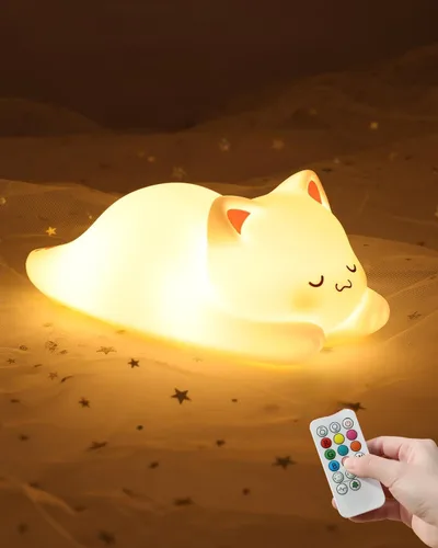 Miniatura 12 de ZKLiLi Luz nocturna de tiburón para niños, recargable y bonita lámpara suave para niños y niñas, regalos de Navidad, luces nocturnas para niños