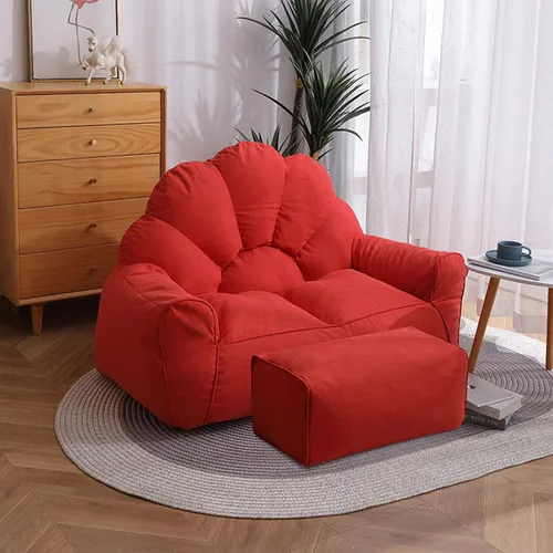 Sofá doble perezoso de colores brillantes (sin rellenos) con forma de girasol, puf en forma de girasol para 2 personas para relajar muebles para