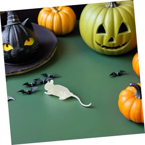 Miniatura 5 de 20Pcs Luminous Fake Mouse Halloween Tricky Rat Prank Props Glowing Scary Decorations for Haunted House and April Fool S Day